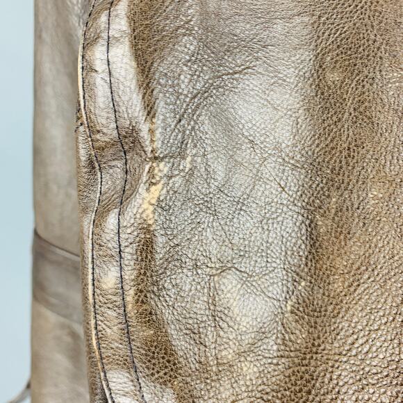 RRL by RALPH LAUREN Size XL Brown Leather Peacoat - Picture 4 of 9